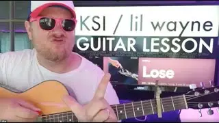 How To Play Lose Guitar KSI Lil Wayne // easy guitar tutorial beginner lesson chords