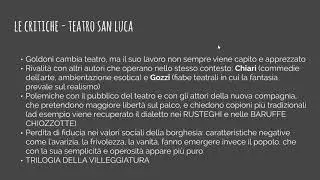 Letteratura: Goldoni e la riforma
