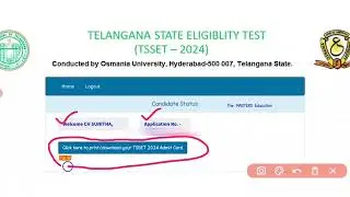 HOW  TO DOWNLOAD TS SET 2024 HALL TICKET ADMIT CARD తెలంగాణ సెట్ హల్ టికెట్ ఎలా డౌన్లోడ్ చేయాలి 2024
