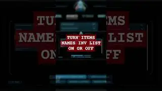 Ark Ascended how to turn off items names inventory list 