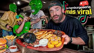 I ATE TO BURST at the MOST VIRAL BURGER PLACE in SPAIN!
