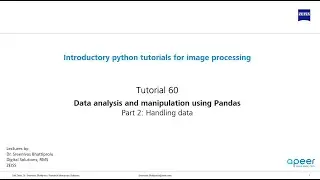 Tutorial 60 - Data analysis using pandas - Handling data
