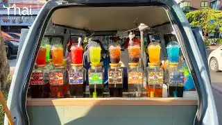 Amazing Vintage Rocket Soft Drink | Street Drink Colorful | Thai Street Food
