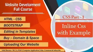 What is Inline CSS with example || CSS Part - 1 || CSS tutorial for beginners