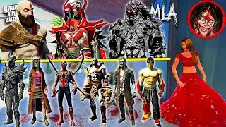 Hell God vs Franklin and Shinchan Playing Chupan Chupai With Serbian Dancing Lady | GTA 5 AVENGERS