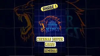 CSK SCHEDULE | IPL 2024 | PHASE 1 | #shorts #cricket #ipl #cricketshorts
