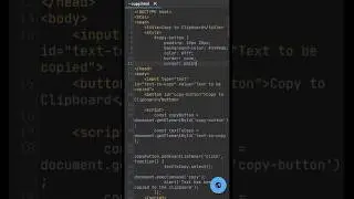 Creating Copy To Clipboard in HTML CSS and JavaScript | CodingTech | #shorts #html