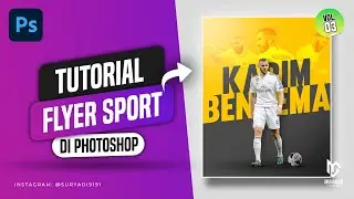 Tutorial Flyer Sport Karim Benzema Lengkap Dengan Mentahan | Vol.3 | Tutorial Photoshop Indonesia