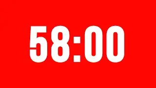58 Minute Timer With Alarm Without Music