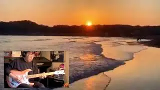 夕陽は赤く🎸🏖  湘南の夕陽🌊