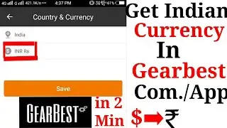 How to Change The currency of Gearbest.com,App
