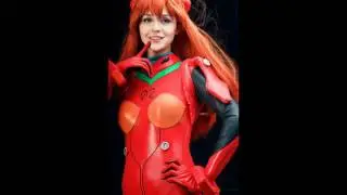 Asuka Langley Cosplay Latex and Leather