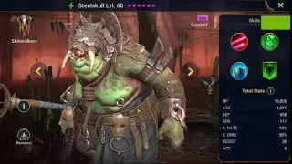 Raid Shadow Legends Hero Showcase Steelskull lv 60