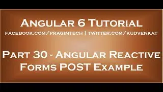 Angular reactive forms post example