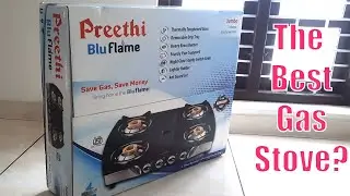 Unboxing Preethi Blu Flame Jumbo 4 Burner Gas Stove | Best Gas Stove in India with Black Glass Top