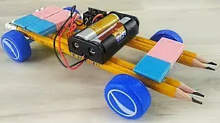 How To Make A Simple Toy Car From Pencils And Eraser / Diy Toy Car