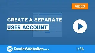 Create separate user accounts