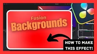 DaVinci Resolve Fusion Backgrounds dynamic and static (beginner) | Fusion Basics