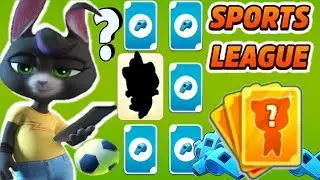 Talking Tom Gold Run Sports League event Lucky Cards Unicorn Angela vs Roy Raccoon Gameplay
