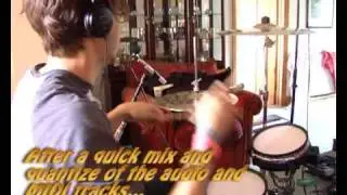 Recording and triggering drums using real cymbals and MIDI drum pads