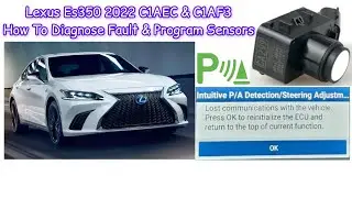 Lexus Es350 f sport #C1AEC & #C1AF3 Parking Sensor Not Work❓How To Diagnose Fault & Program Sensors✅