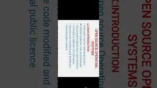 open source software|Linux|advantages&applications|advanced concepts|scheduling|personalities|clone