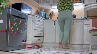 Home cleaning leggings ASMR