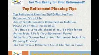Retirement Tips - Are You Ready for Your Retirement?