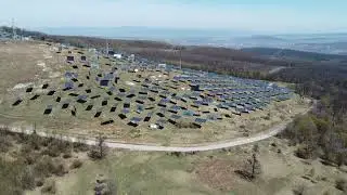 Parcul Fotovoltaic de la Ghelari. Imagini aeriene