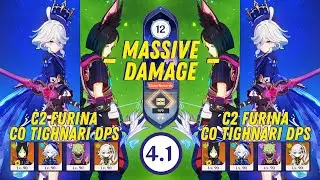 C2 Furina with C0 Tighnari DPS Quickbloom - Spiral Abyss 4.1