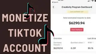 How To Monetize TikTok Account (VERY EASY) | TikTok Account MONETIZATION