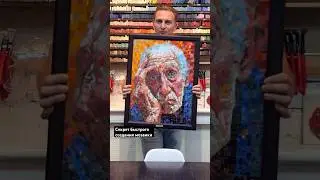Наш мозаичный дед из стеклянной плитки