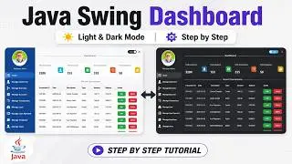 Light & Dark Dashboard in Java Swing | Modern UI Design | Step-by-Step Tutorial + Source Code