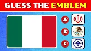 Guess the Country Emblem on the Flag | 30 Flag Emblems