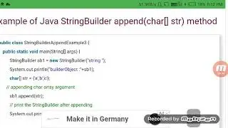 Java string builder append() method(2)