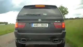 БМВ х5 с мощным выхлопом