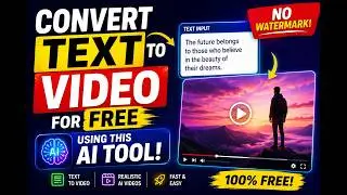 Convert Text to Video for FREE Using This AI Tool! No Watermark . Best AI Tools 2026