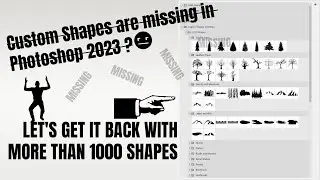 How to Find All Custom Shapes for Photoshop CC 2023 | Get Back All Custom Shapes | Wayaman Graphics