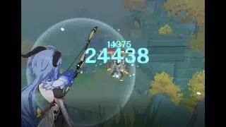 Ganyu C0 Prototype Crescent with Pyro Resonance 100% F2P Damage