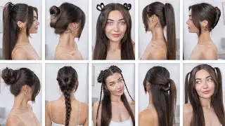 10 QUICK & EASY HEATLESS HAIRSTYLES! 2024