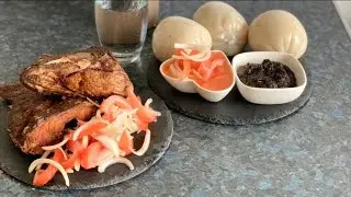 My mouthwatering Pepper and Fish with Banku  Ebesesi and Akumé  1