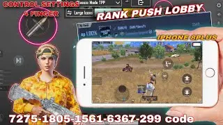 iOS 16.7.4 in 60fps iPhone 8Plus in 2024( Rank plus full LOBBY | 4 Fingers Claw  | PUBG Mobile