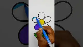Flower colouring #shorts #shortfeed