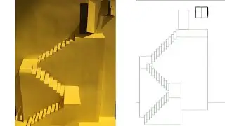 3d pop up staircase card tutorial 🏗️easy architecture paper craft with template