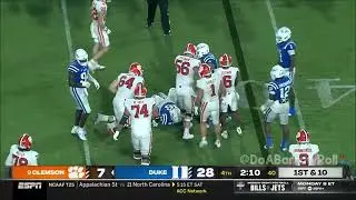 DeWayne Carter (Duke DL) vs Clemson 2023