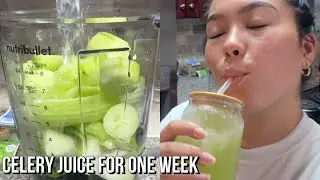 Drinking Celery Juice to get clear skin✨