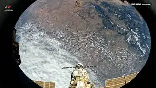 ISS flies over the North America