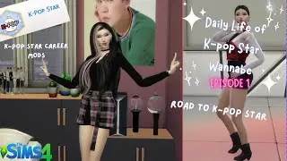 DAILY LIFE OF K-POP IDOL WANNABE THE SIMS 4 | K-POP STAR CAREER | THE SIMS 4 INDONESIA | THE SIMS 4