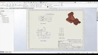 How to convert 3D to 2D Drawing & Drafting in solidworks | 3d to 2d in soliworks