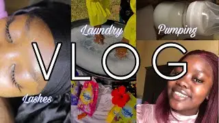 Vlogtober Ep 6: Sunday reset |Individual lashes | Laundry | Breast milk Pumping